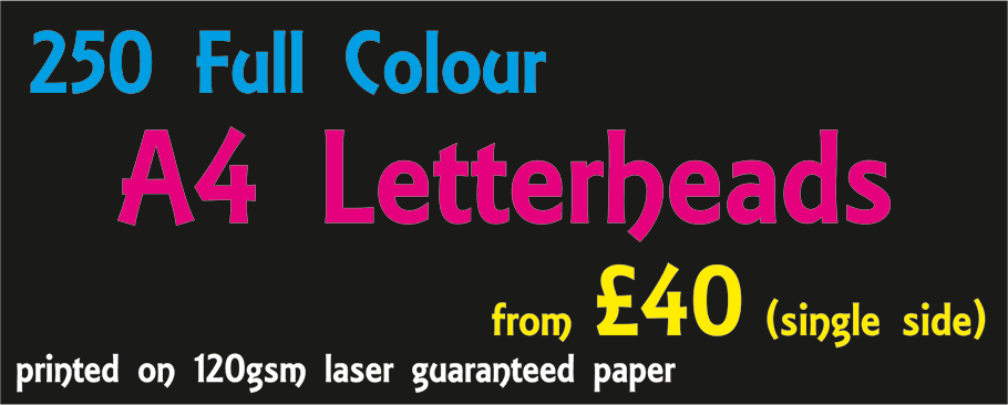 A4 letterheads - Inprint Litho & Digital Printing - Wallasey, Wirral